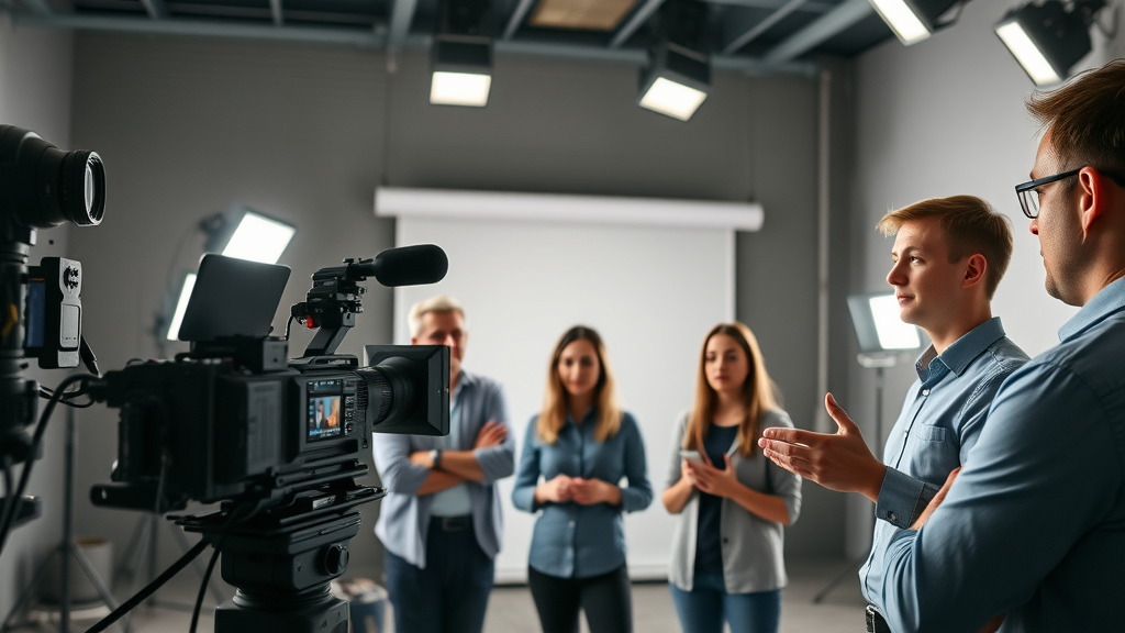 small business team creating video marketing content ideas for social media conversion