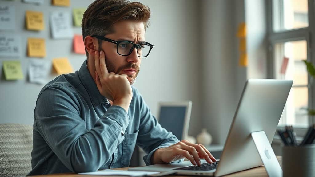 marketer reviewing unsuccessful campaign analytics to avoid common mistakes in social media marketing