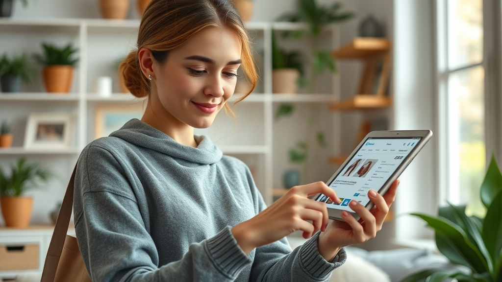 customer experience optimization seamless ecommerce checkout with calm shopper completing purchase on tablet