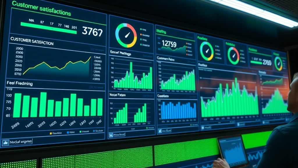 measuring customer satisfaction with digital dashboard, customer feedback metrics in a modern operations center