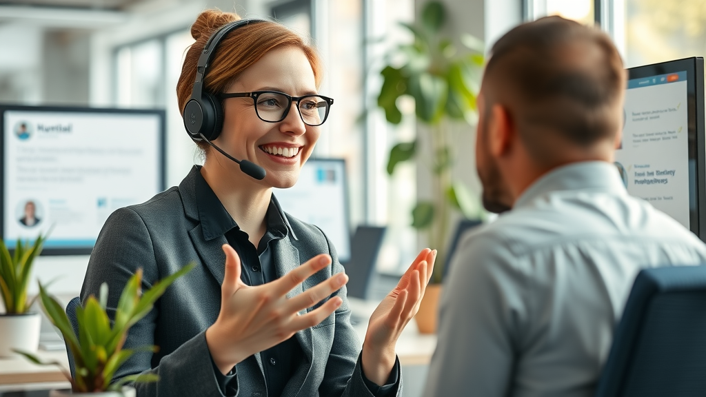 business review response tips helpful customer support agent office testimonials satisfied customer