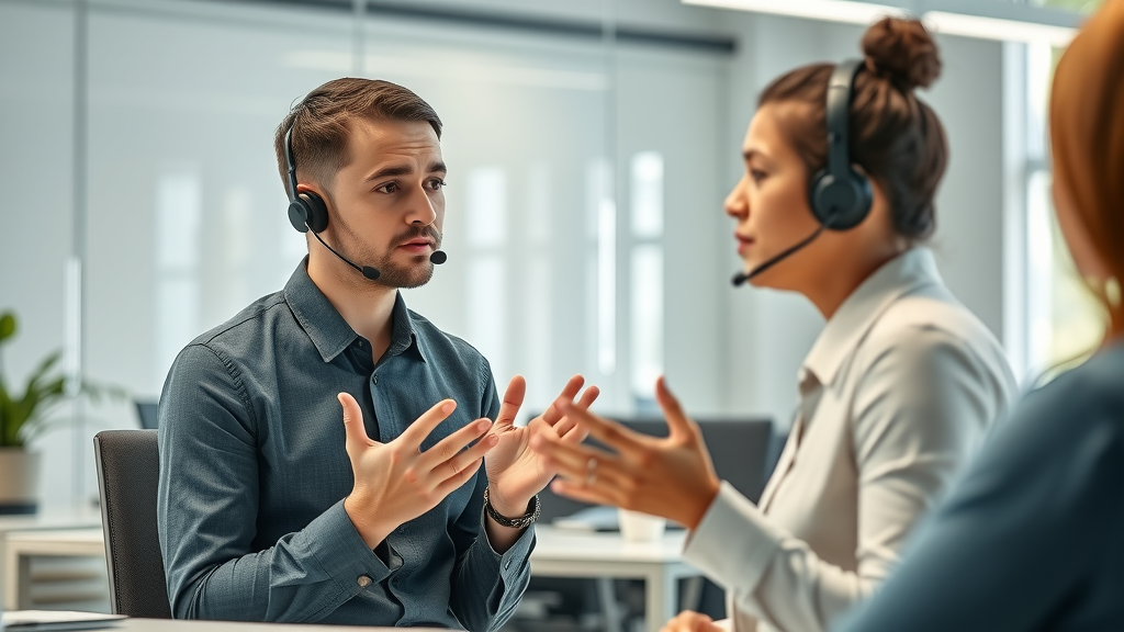 Customer service team responding to negative feedback with empathy