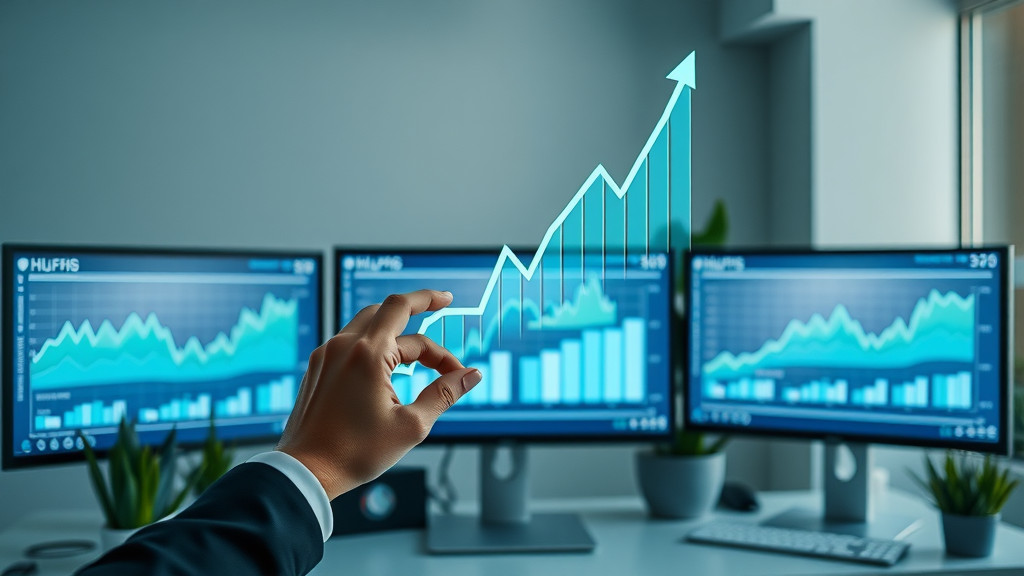 Sales growth chart illustrating success of content marketing for small business