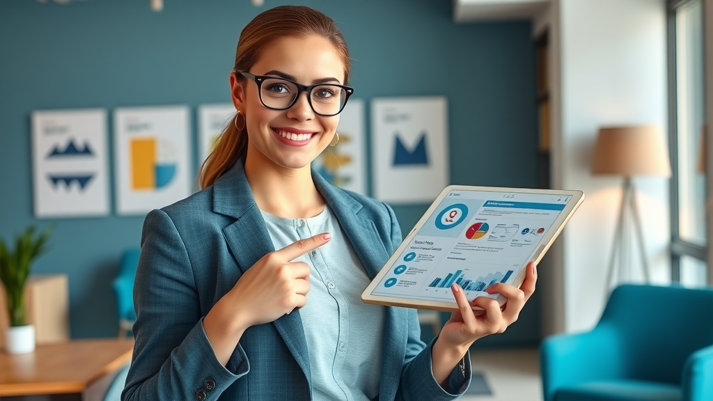 Marketing consultant presenting a customized social media advertising strategy on tablet