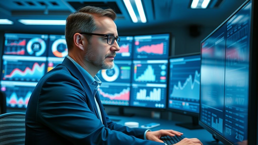 social media growth tips analytics metrics executive reviewing dashboard campaign results