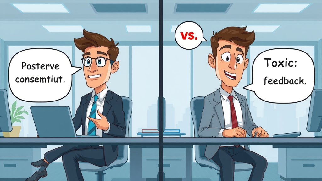 Comparison of constructive feedback and toxic comments in the workplace