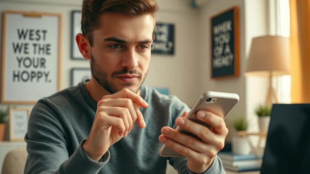 individual refreshing feed on smartphone, fixing social media algorithm, reset app interface, social media optimization
