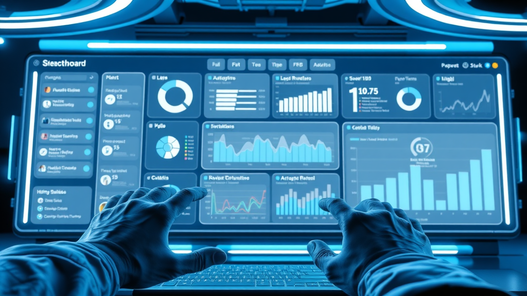 sleek dashboard interface for review management software with automation, analytics, and integration features
