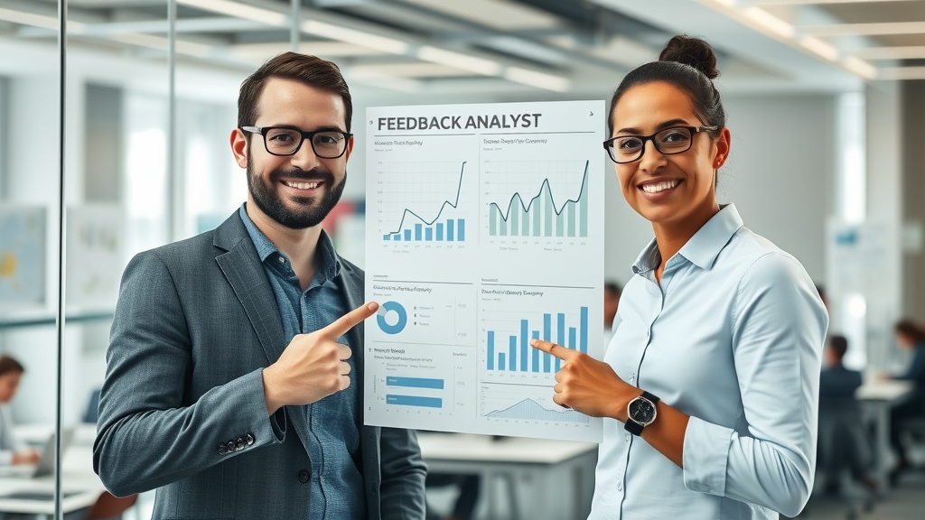 Business analyst measuring impact of feedback loop in customer service