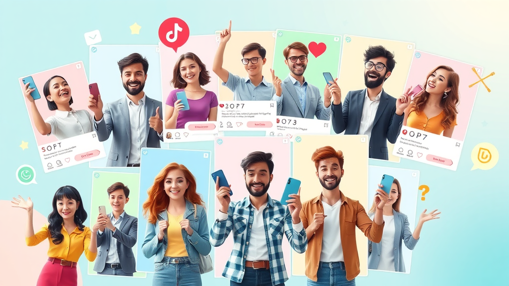 collage of creative social media content ideas for small businesses, featuring entrepreneurs and product showcases