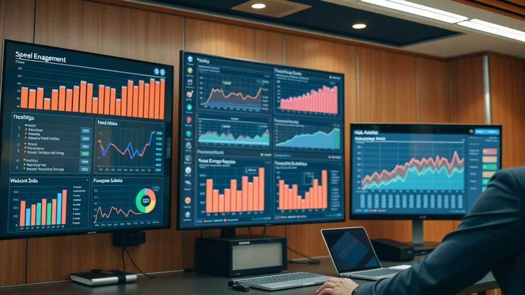 analytics dashboard with video engagement charts for DIY business videos