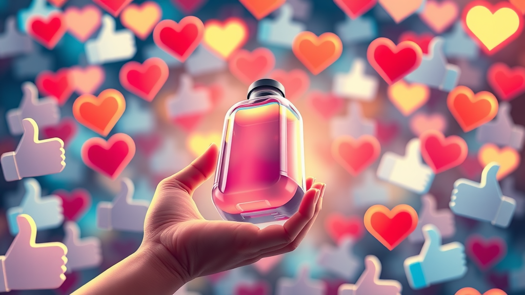 Creative social media advertisement featuring a product, bold and engaging visual