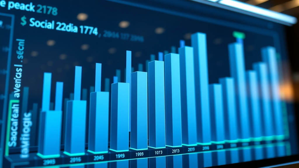 Bar chart visualizing growth in social media advertising spend over recent years
