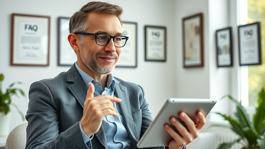 small business growth FAQ - consultant answering questions for small business owners