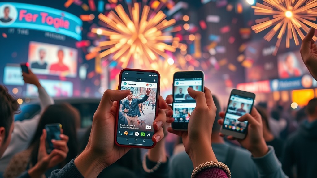 trendy marketers celebrating viral success with social media marketing tactics