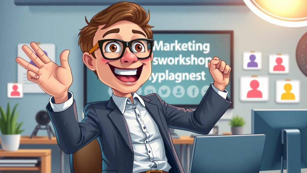 social media customer engagement - marketing strategist hosting online workshop about engagement, creative digital workspace